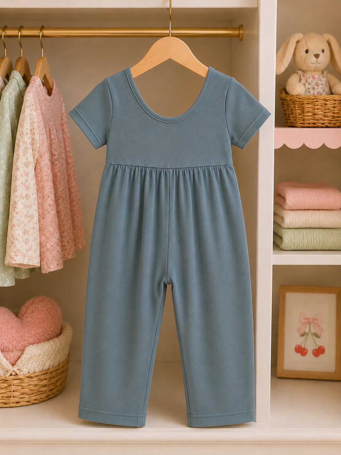 Sage Wide Leg Bamboo Romper